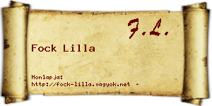 Fock Lilla névjegykártya